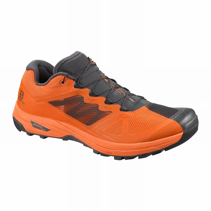 Salomon Israel X ALPINE /PRO - Mens Trail Running Shoes - Dark Grey/Orange (OPMS-57108)